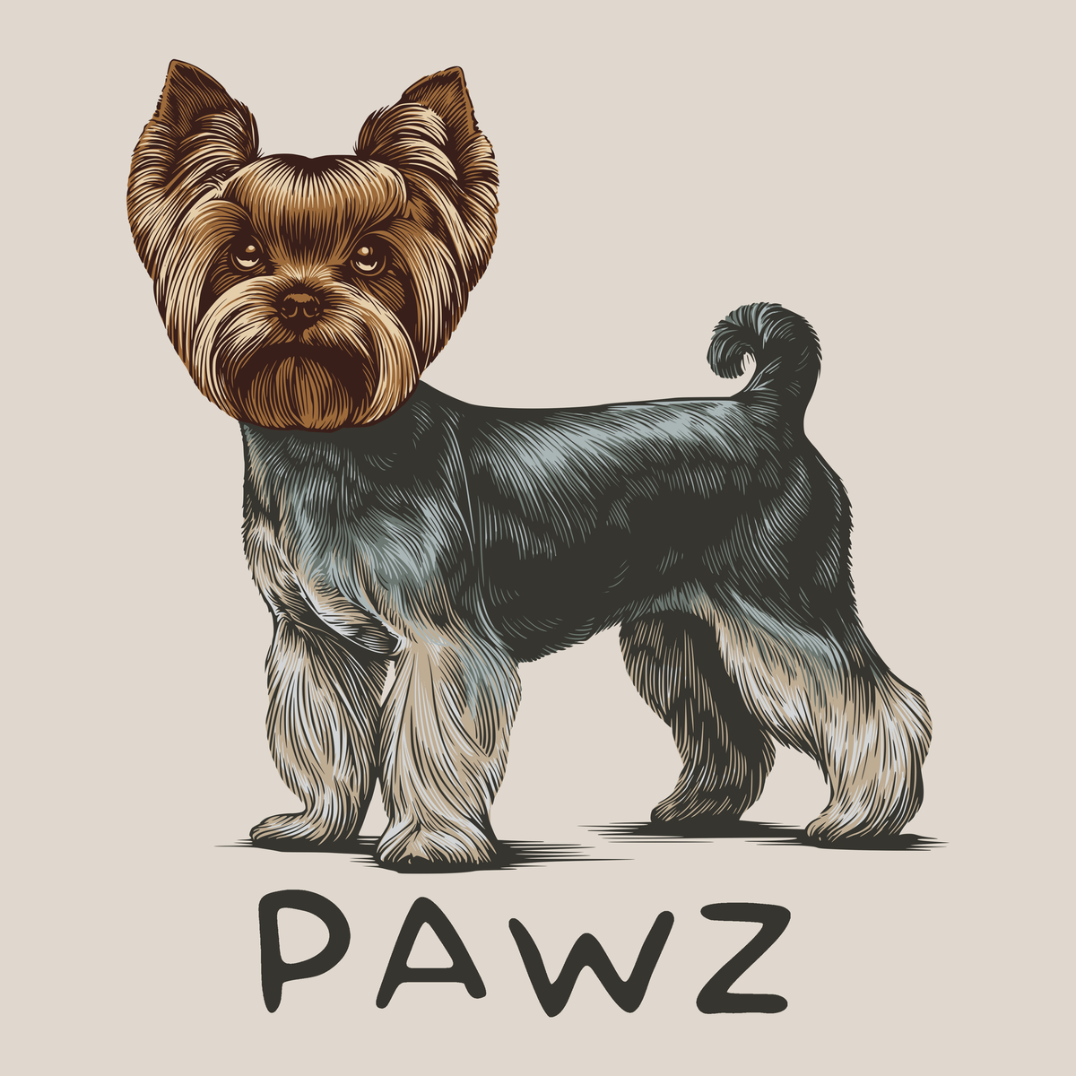 Yorkie - Natural (Adult Short Sleeve T-Shirt) (Super Sale)