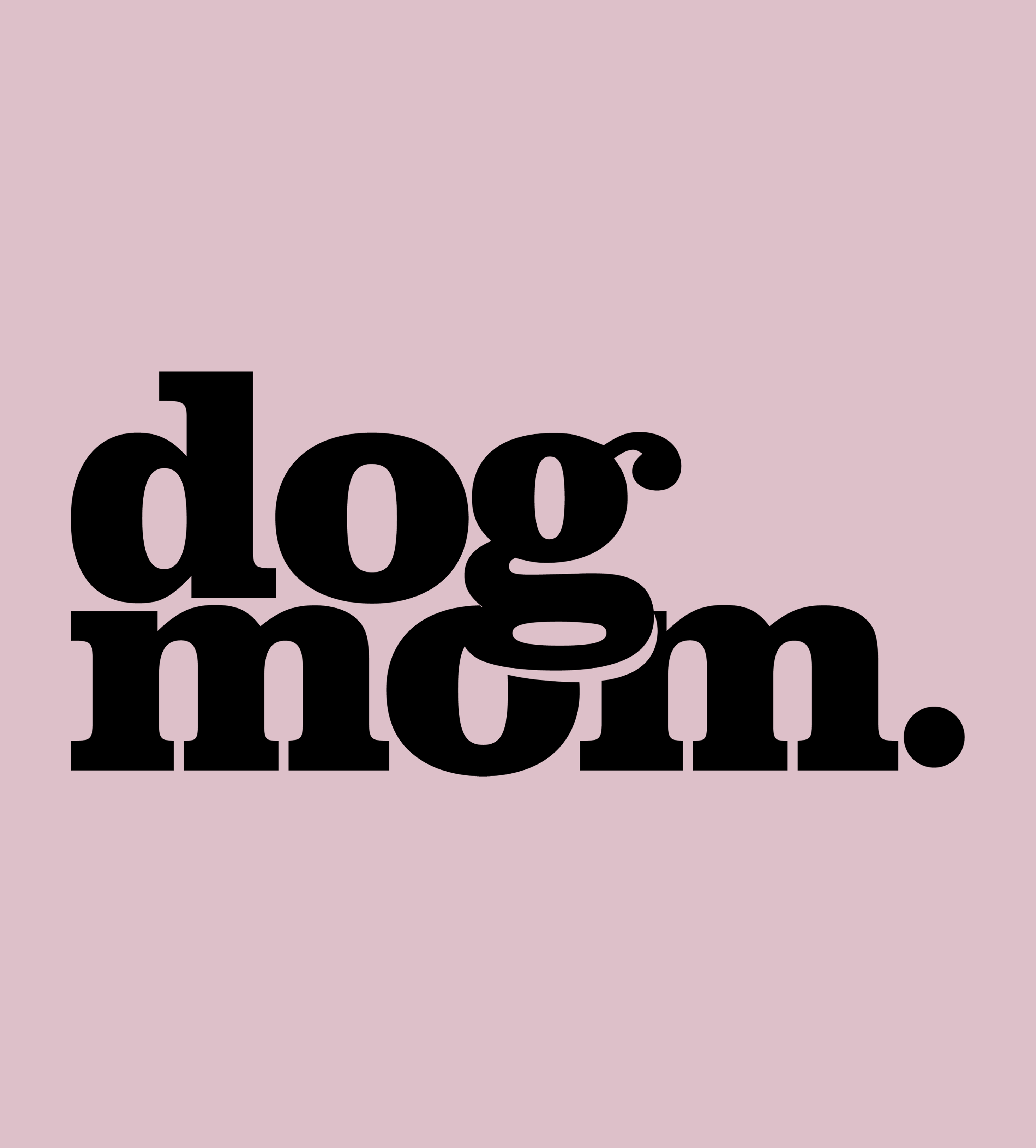 Dog Mom (Black) - Light Pink (Adult Crewneck)