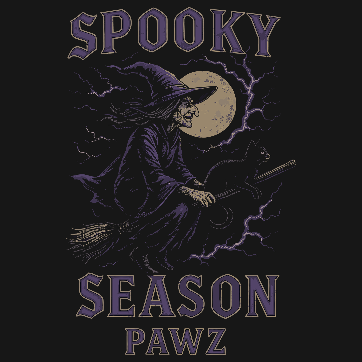 Spooky Season Witch (Front Print) (Adult Hoodie)