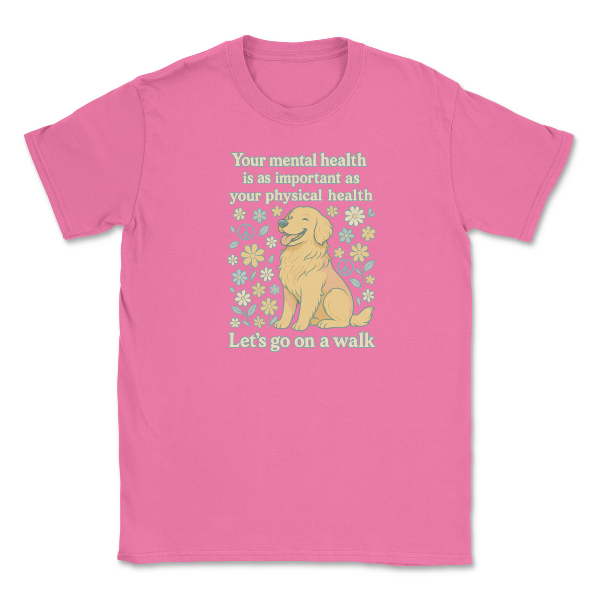 Mental Health Walk (Front Print) (Adult Short Sleeve T-Shirt)