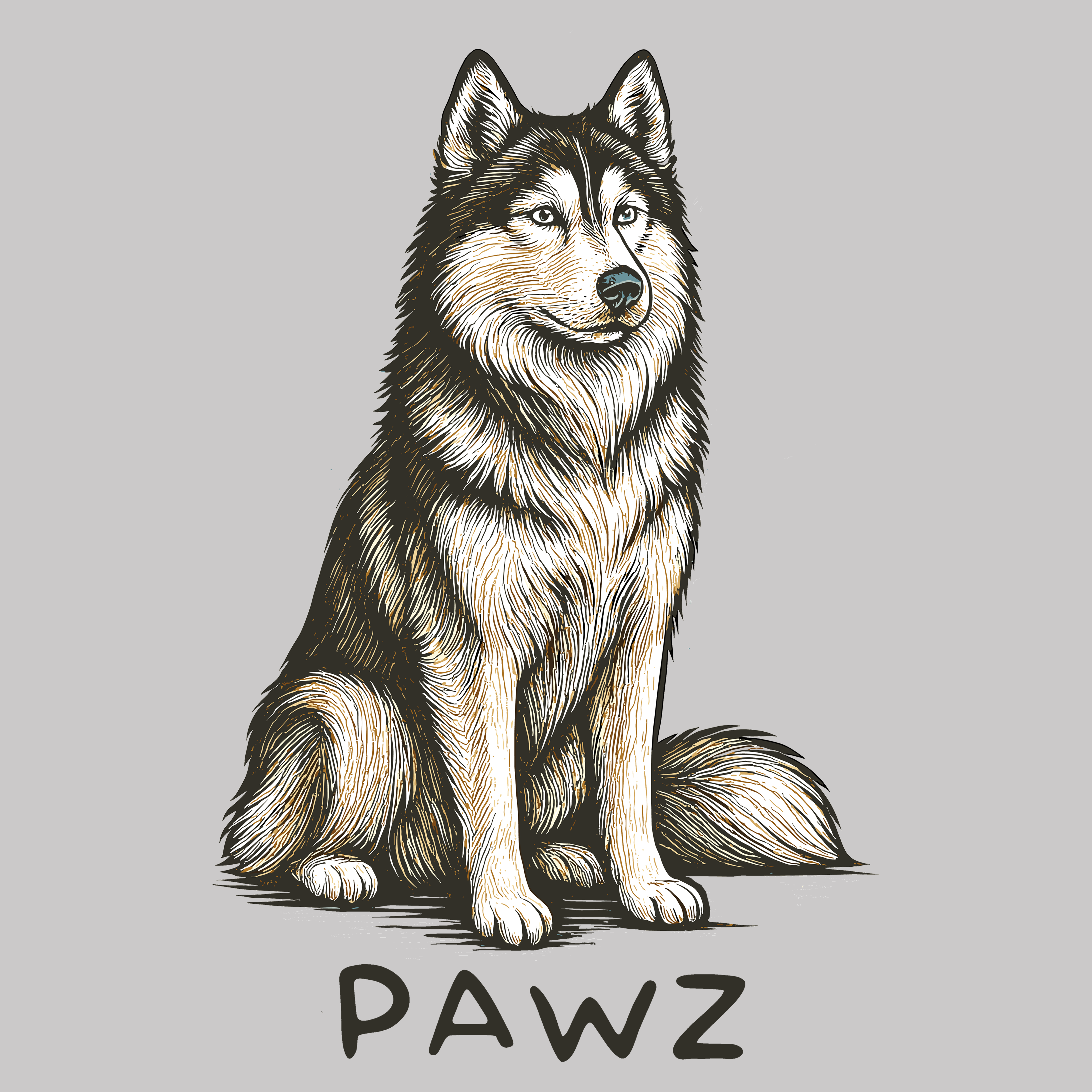 Husky (Adult Short Sleeve T-Shirt)