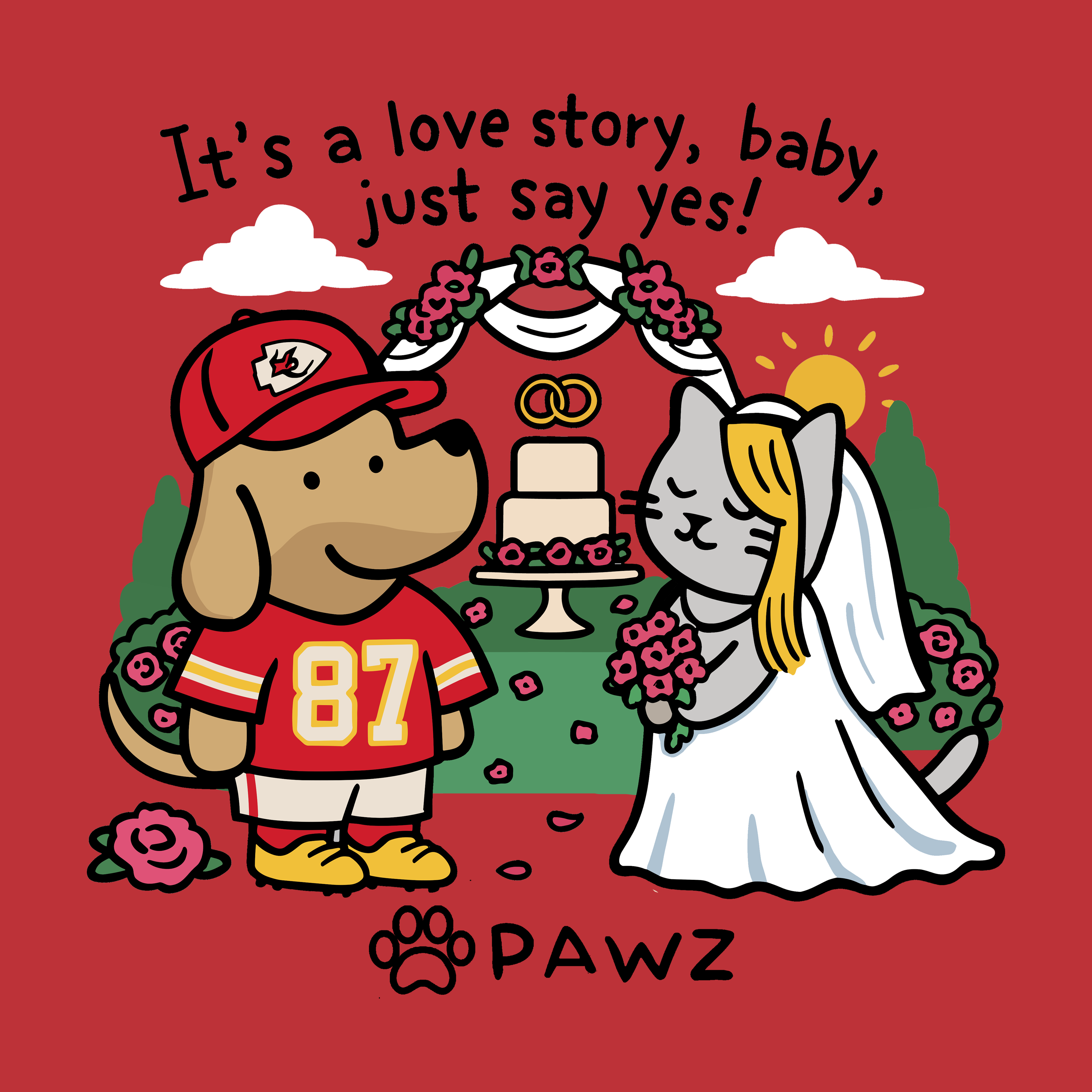 Love Story - Red (Adult Hoodie) (Super Sale)